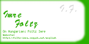 imre foltz business card